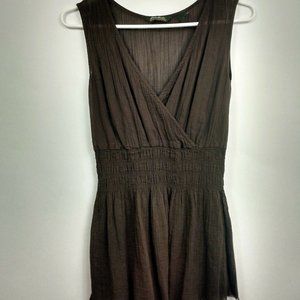 Eddie Bauer Sleeveless Athena Roman Tank with Raw Edge Hem Olive Women’s Size M